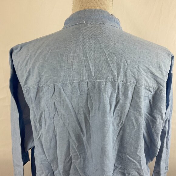 Victoria's Secret Vintage Night Shirt S Blue Chambray Boyfriend Shirt - Picture 10 of 12